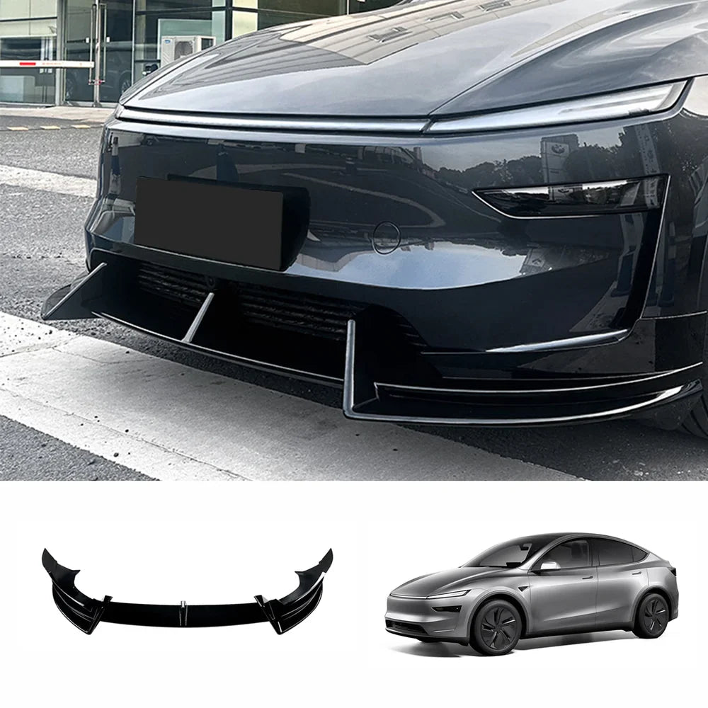 Front Bumper Spoiler Lip Guard for Tesla Model Y - Sporty Design for Enhanced Style and Protection - Evooor