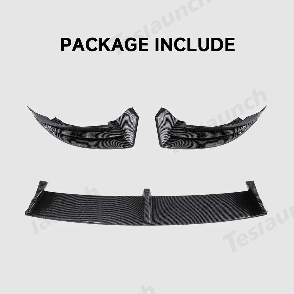 Front Bumper Spoiler Lip Guard for Tesla Model Y - Sporty Design for Enhanced Style and Protection - Evooor