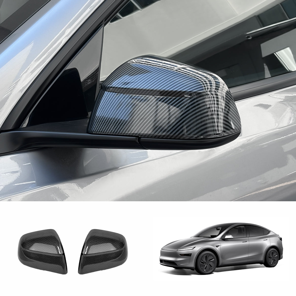 Custom Juniper 2025+ ABS Side Mirror Covers for Tesla Model Y - Stylish & Durable - Evooor
