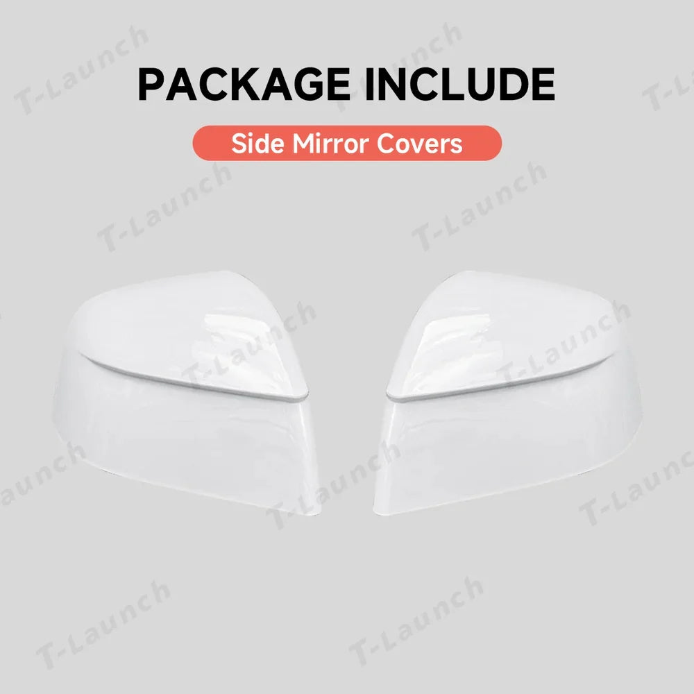 ABS Side Mirror Covers & Door Handle Covers for Tesla Model Y Juniper 2025+ / Model 3 Highland 2024+