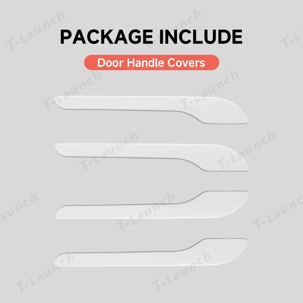ABS Side Mirror Covers & Door Handle Covers for Tesla Model Y Juniper 2025+ / Model 3 Highland 2024+