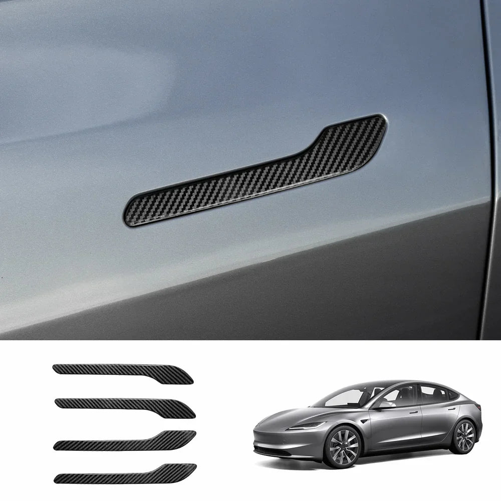 ABS Side Mirror Covers & Door Handle Covers for Tesla Model Y Juniper 2025+ / Model 3 Highland 2024+