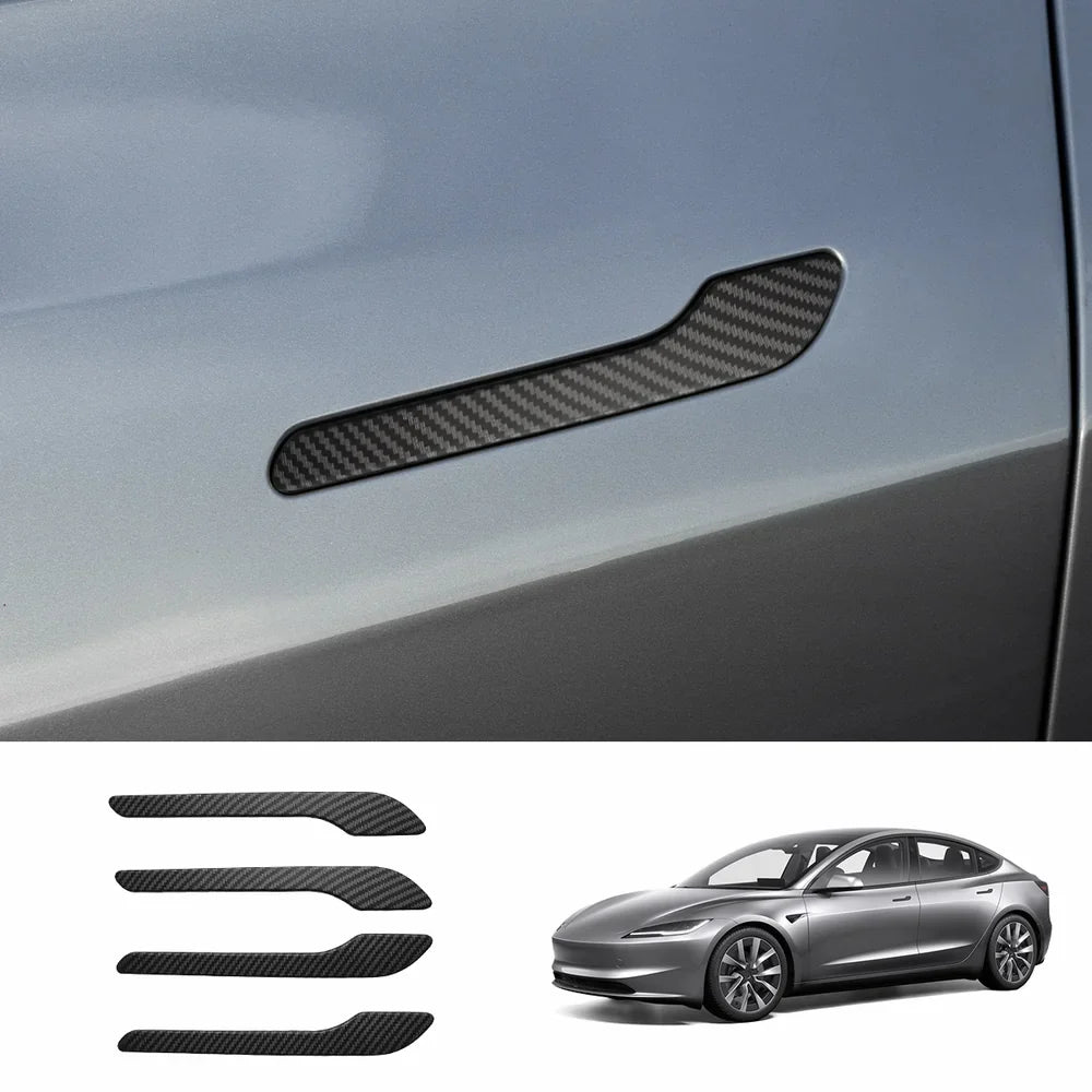 ABS Side Mirror Covers & Door Handle Covers for Tesla Model Y Juniper 2025+ / Model 3 Highland 2024+