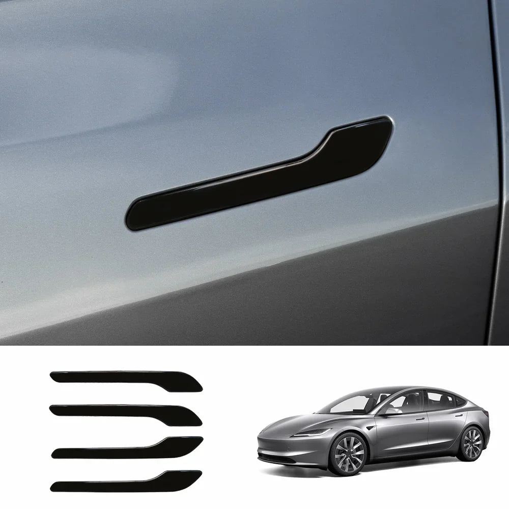 ABS Side Mirror Covers & Door Handle Covers for Tesla Model Y Juniper 2025+ / Model 3 Highland 2024+