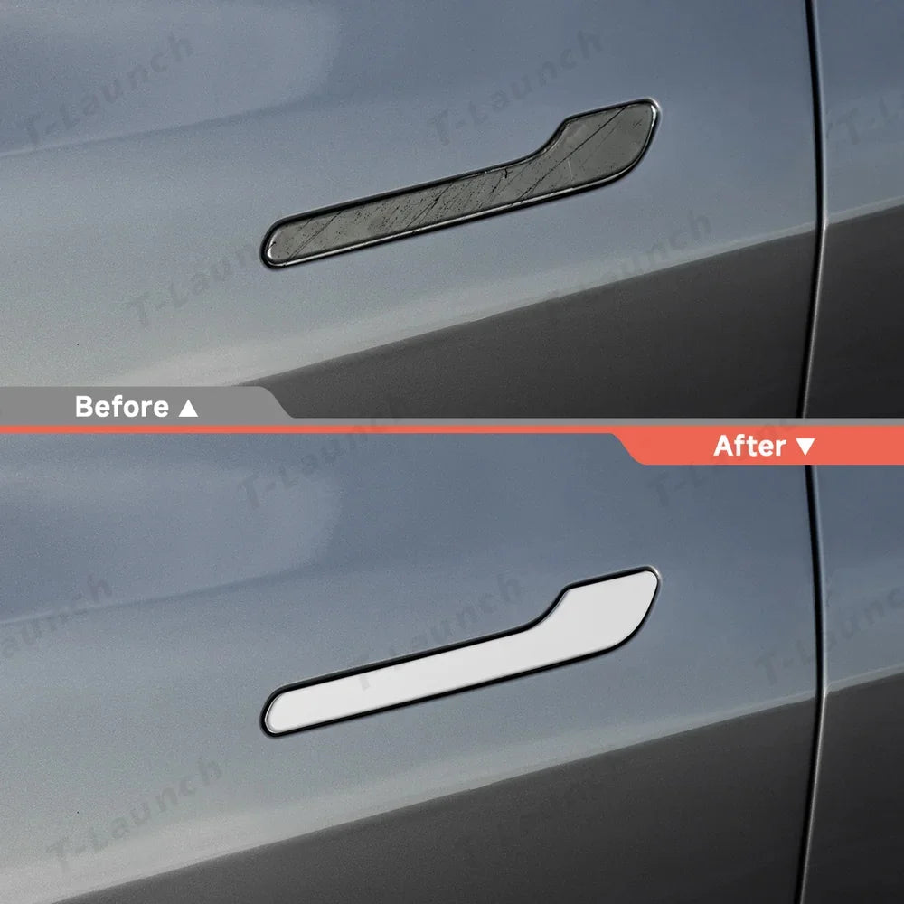 ABS Side Mirror Covers & Door Handle Covers for Tesla Model Y Juniper 2025+ / Model 3 Highland 2024+