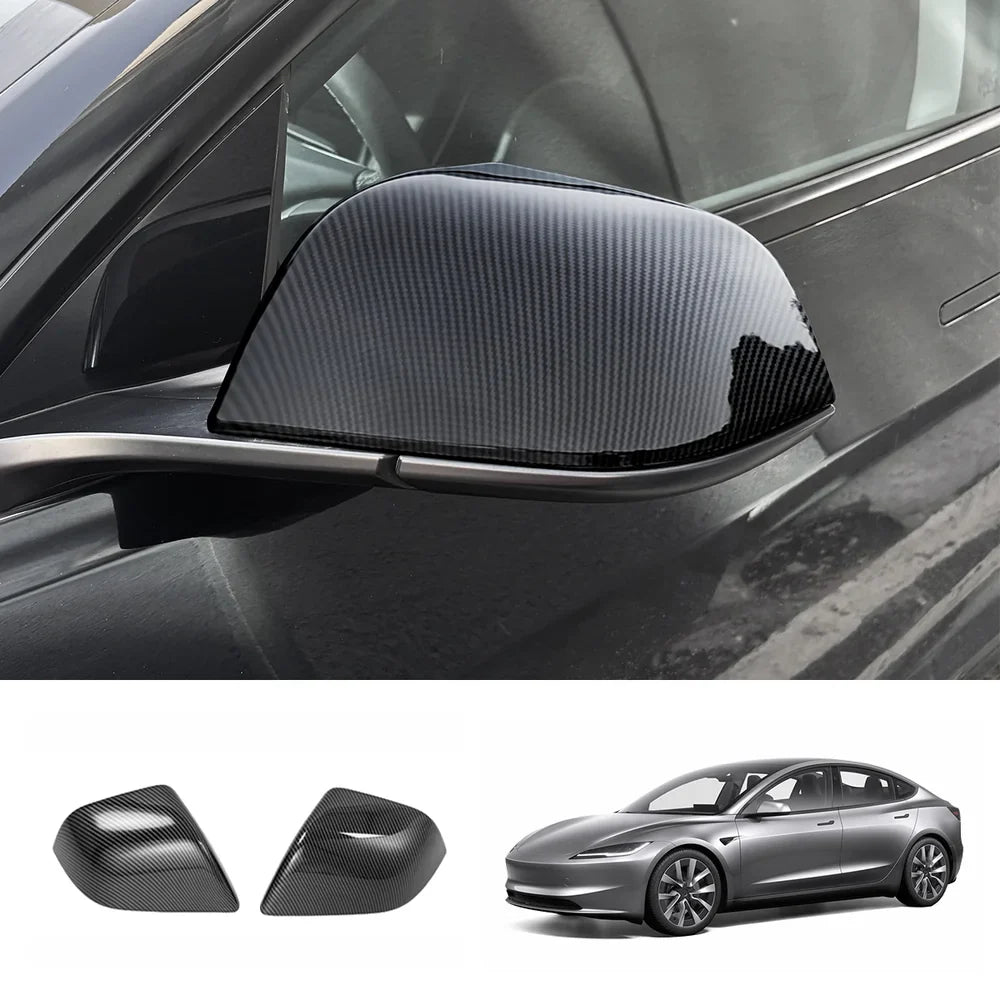 ABS Side Mirror Covers & Door Handle Covers for Tesla Model Y Juniper 2025+ / Model 3 Highland 2024+