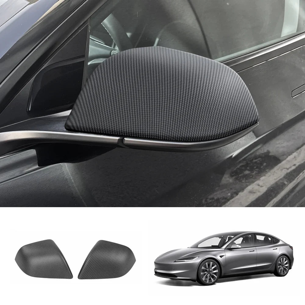 ABS Side Mirror Covers & Door Handle Covers for Tesla Model Y Juniper 2025+ / Model 3 Highland 2024+