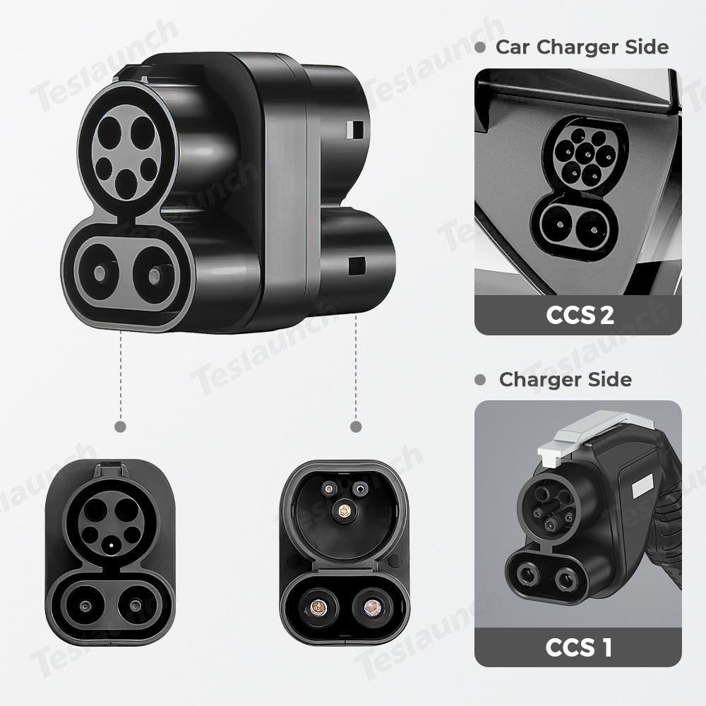 EV Charging Adapter: Upgrade from CCS1 to CCS2 for Faster Charging Speeds - Evooor