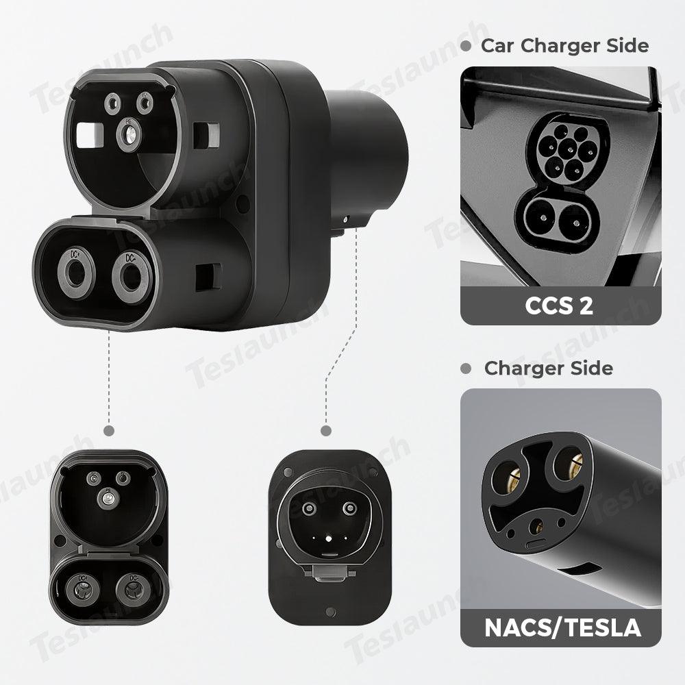 CCS2 Electric Vehicle Adapter for NACS and Tesla Charging Stations - Evooor