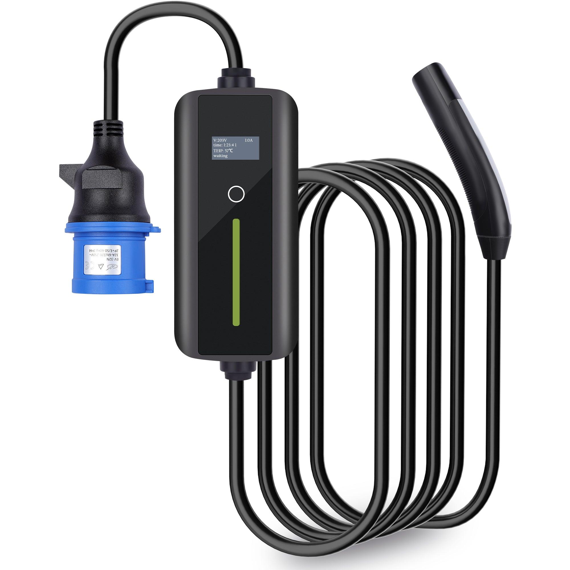 High-Powered TSL 7KW Electric Vehicle Charger with 32A Output for EU Standard Vehicles - Evooor