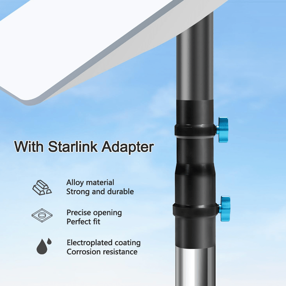 7FT Ground Pole RV Mount Kit with Adapter for Starlink Gen 2 Dish - Evooor