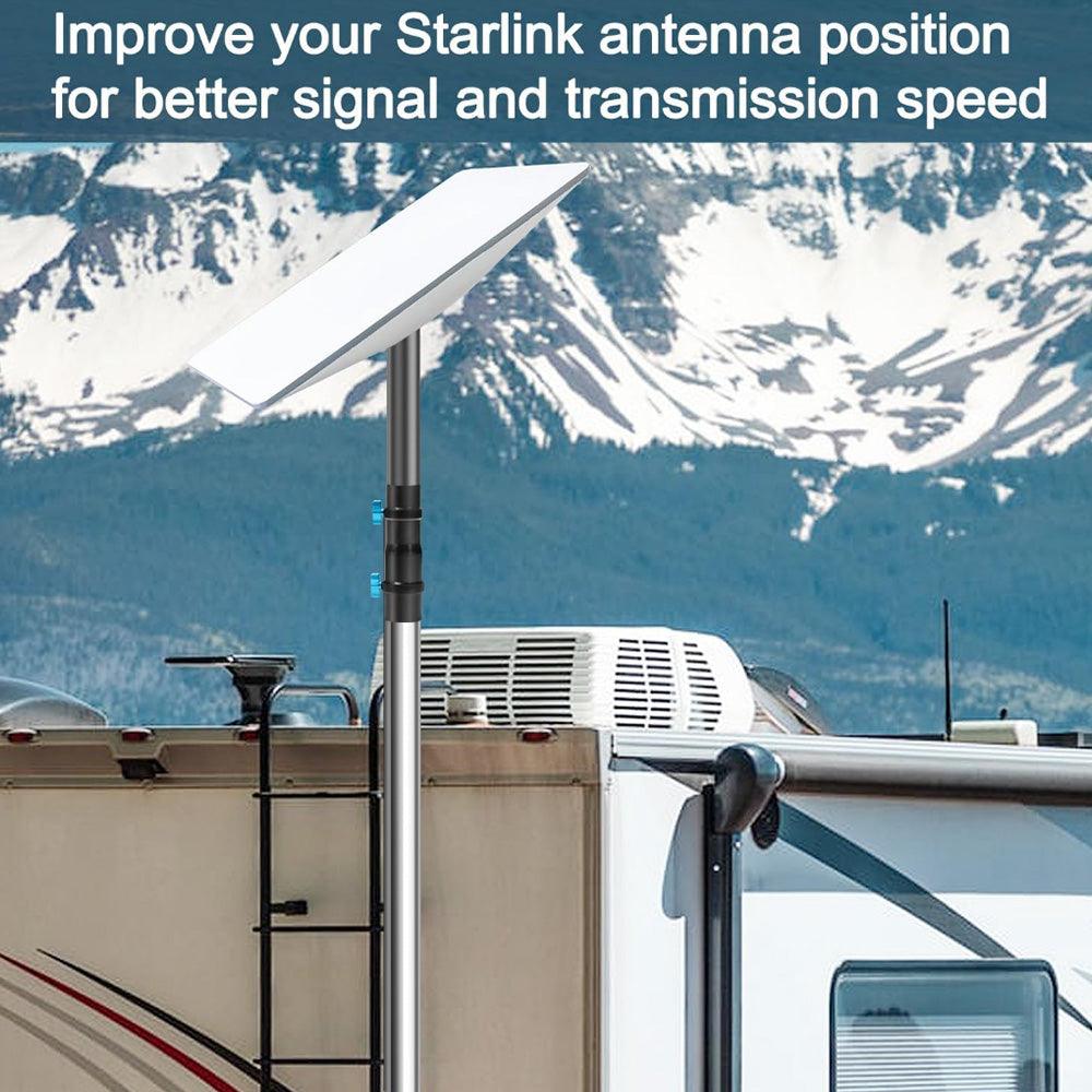 7FT Ground Pole RV Mount Kit with Adapter for Starlink Gen 2 Dish - Evooor