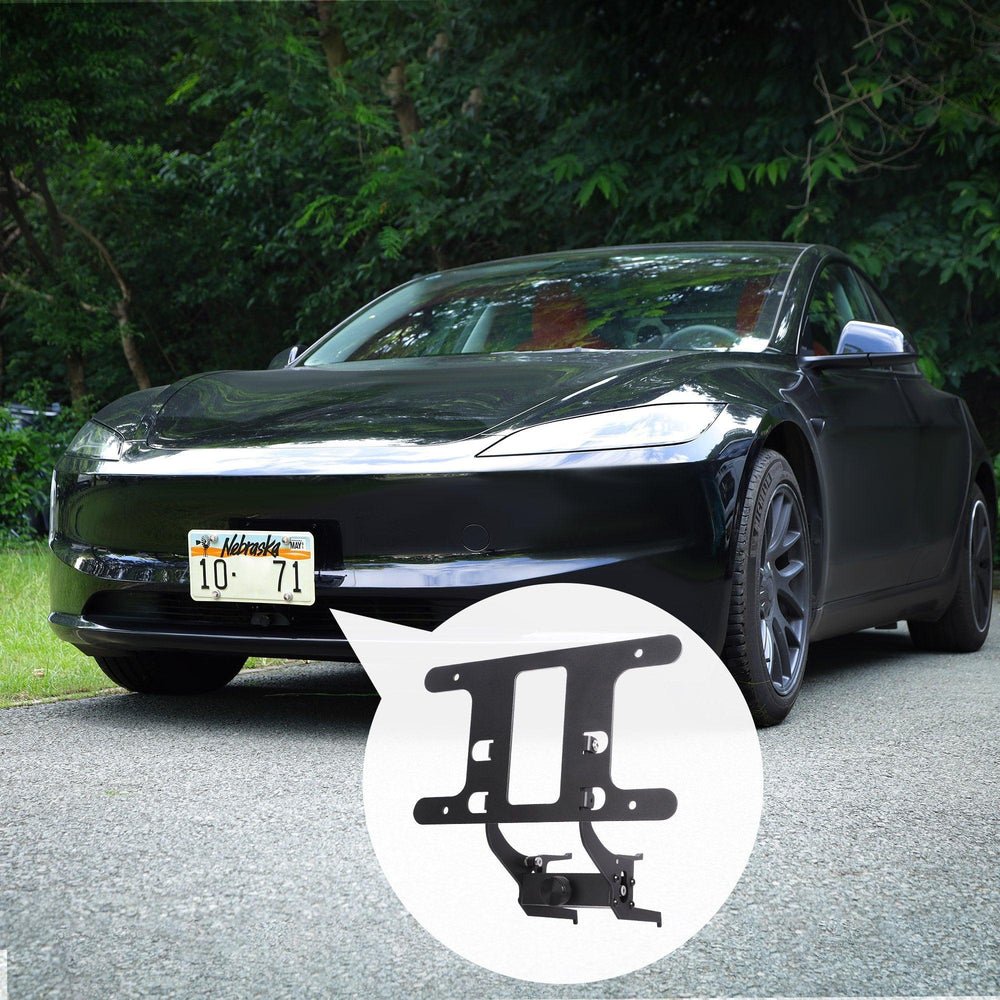 High-Quality Anti-Theft License Plate Holder Bracket for 2024 Tesla Model 3 - Easy Install, Secure Front Mount Kit - Evooor