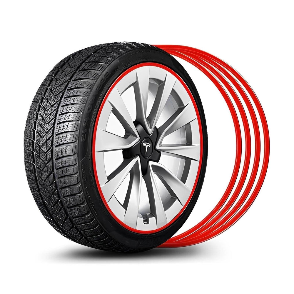 Model Y/3/S/X Wheel Rim Protectors Guard Alloy Wheel from Curb Rash (Set of 4 Rim Protectors) for Tesla(2012-2023) - Evooor