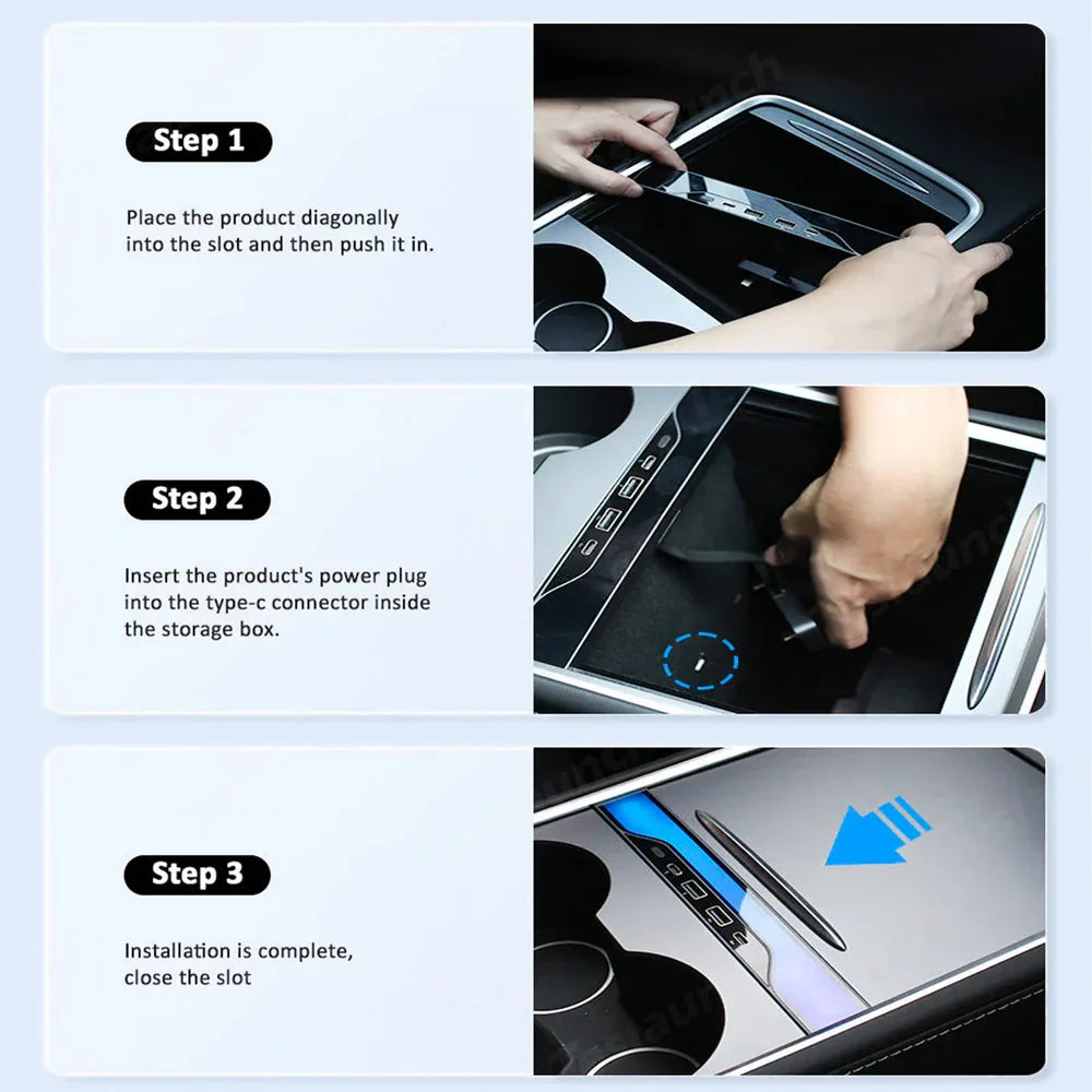 Smart LED Light Strip with Voice Control for Tesla Model 3/Y - Compatible with 2020-2024 models - Evooor