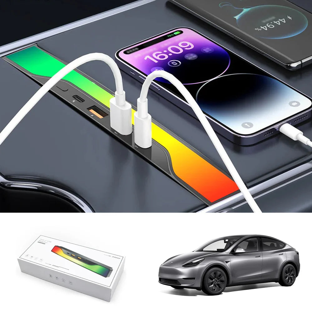 Smart LED Light Strip with Voice Control for Tesla Model 3/Y - Compatible with 2020-2024 models - Evooor
