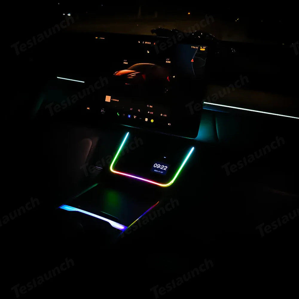Smart LED Light Strip with Voice Control for Tesla Model 3/Y - Compatible with 2020-2024 models - Evooor