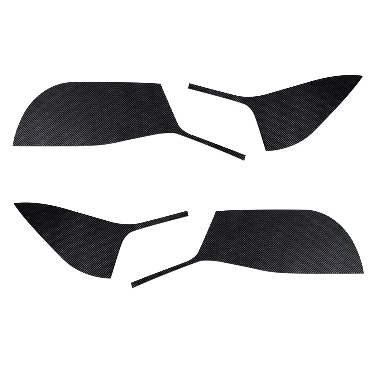 Set vu 4 Carbon Fiber Dier Kick Guard Stickeren fir Tesla Model 3/X/S (2016-2020) - Kratz- a Schmutzschutz