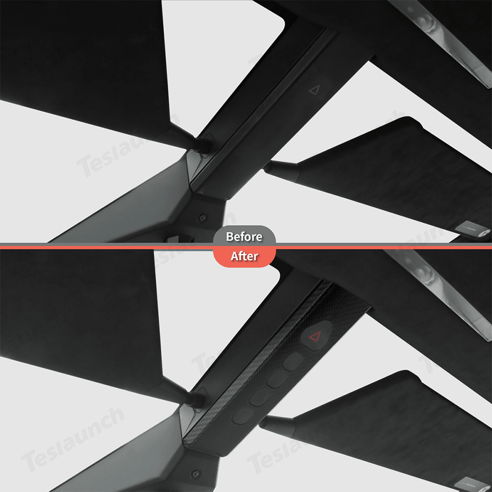 [Real Carbon Fiber] Reading Light Trim Cover for Tesla Cybertruck - Evooor