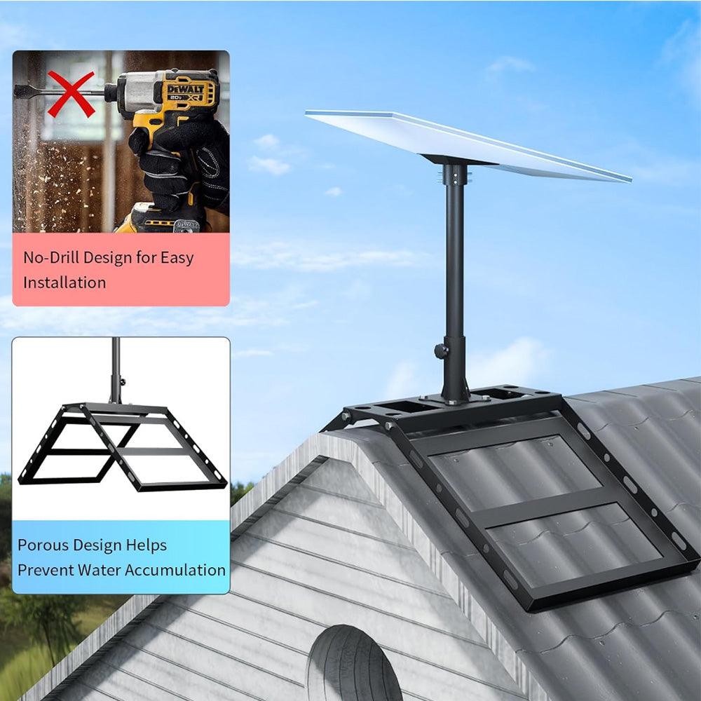 Support Antenne Robuste Pour Starlink – Montage Horizontal Court Sur Toit Ou Poteau – Compatible Antenne Parabolique 2e Génération
