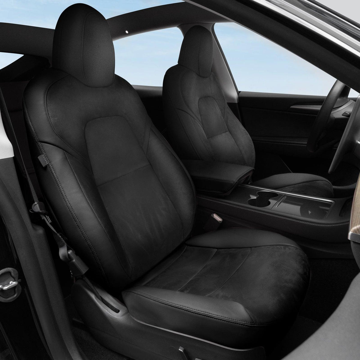 Premium Full Coverage Seat Protector Set for Tesla Model Y 5-Seater 2020-2024 - Evooor