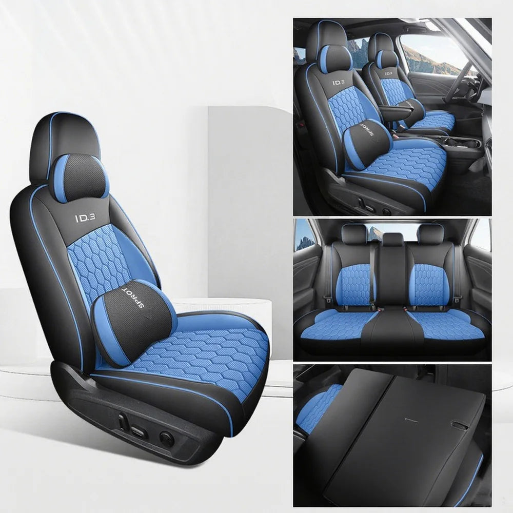 Fundas de asiento de coche de cuero completamente cubiertas para VW ID.3 2024
