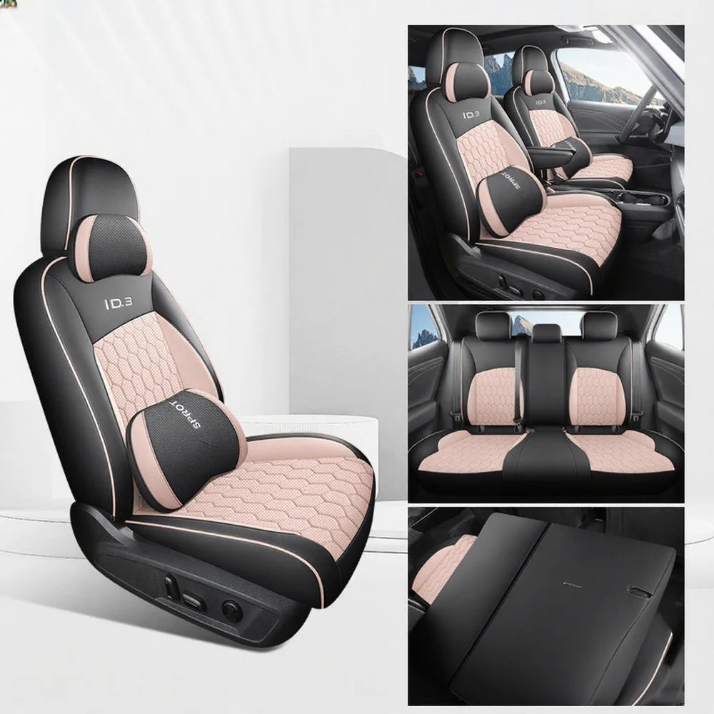 Fundas de asiento de coche de cuero completamente cubiertas para VW ID.3 2024