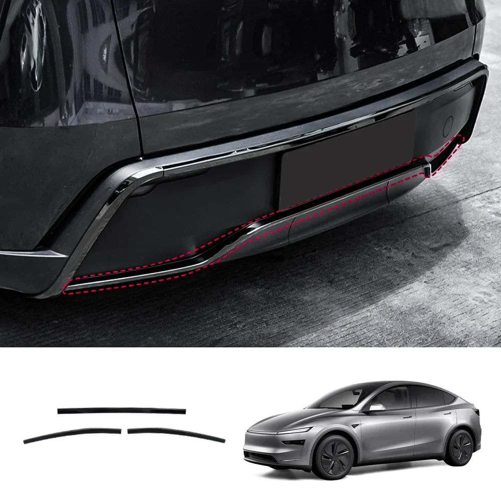 Tesla Model Y Juniper 2025+ Stainless Steel Bumper Guard Set - Front and Rear Protection Trim Kit - Evooor