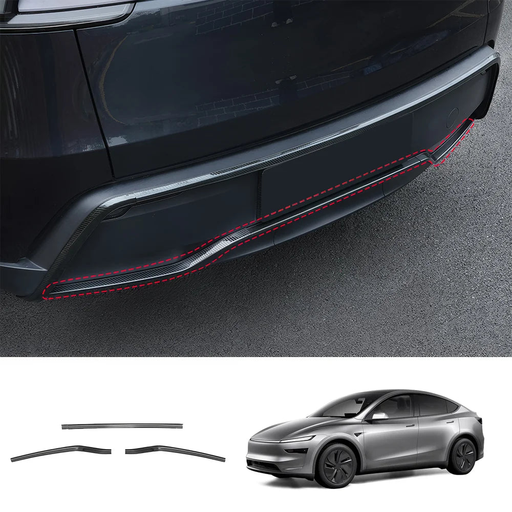 Tesla Model Y Juniper 2025+ Stainless Steel Bumper Guard Set - Front and Rear Protection Trim Kit - Evooor