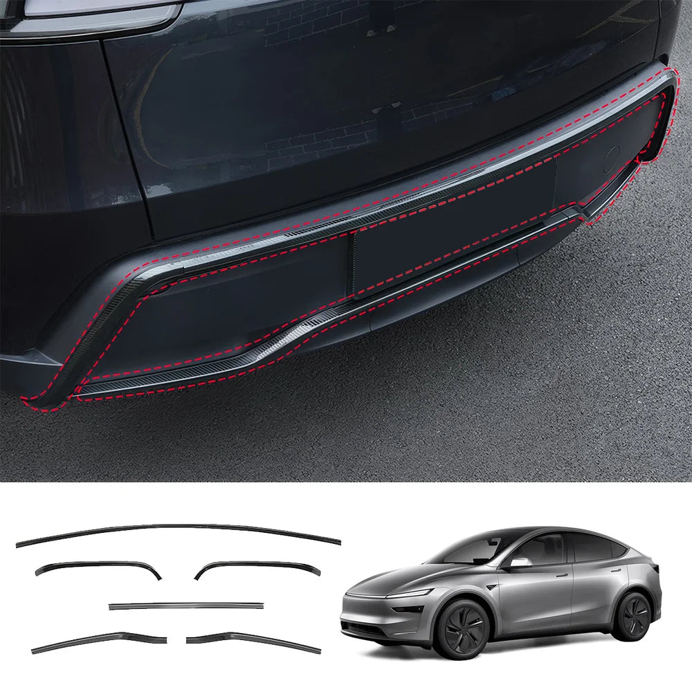 Tesla Model Y Juniper 2025+ Stainless Steel Bumper Guard Set - Front and Rear Protection Trim Kit - Evooor