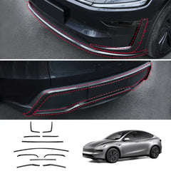 Tesla Model Y Juniper 2025+ Stainless Steel Bumper Guard Set - Front and Rear Protection Trim Kit - Evooor
