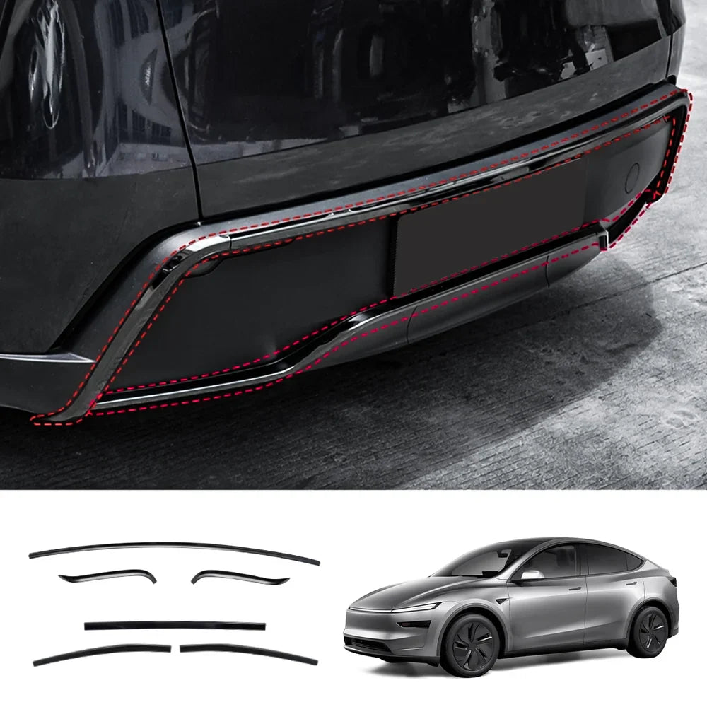 Tesla Model Y Juniper 2025+ Stainless Steel Bumper Guard Set - Front and Rear Protection Trim Kit - Evooor