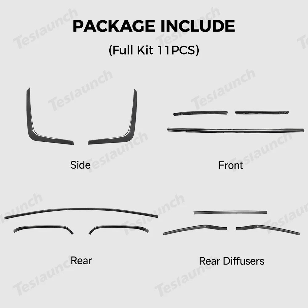 Tesla Model Y Juniper 2025+ Stainless Steel Bumper Guard Set - Front and Rear Protection Trim Kit - Evooor