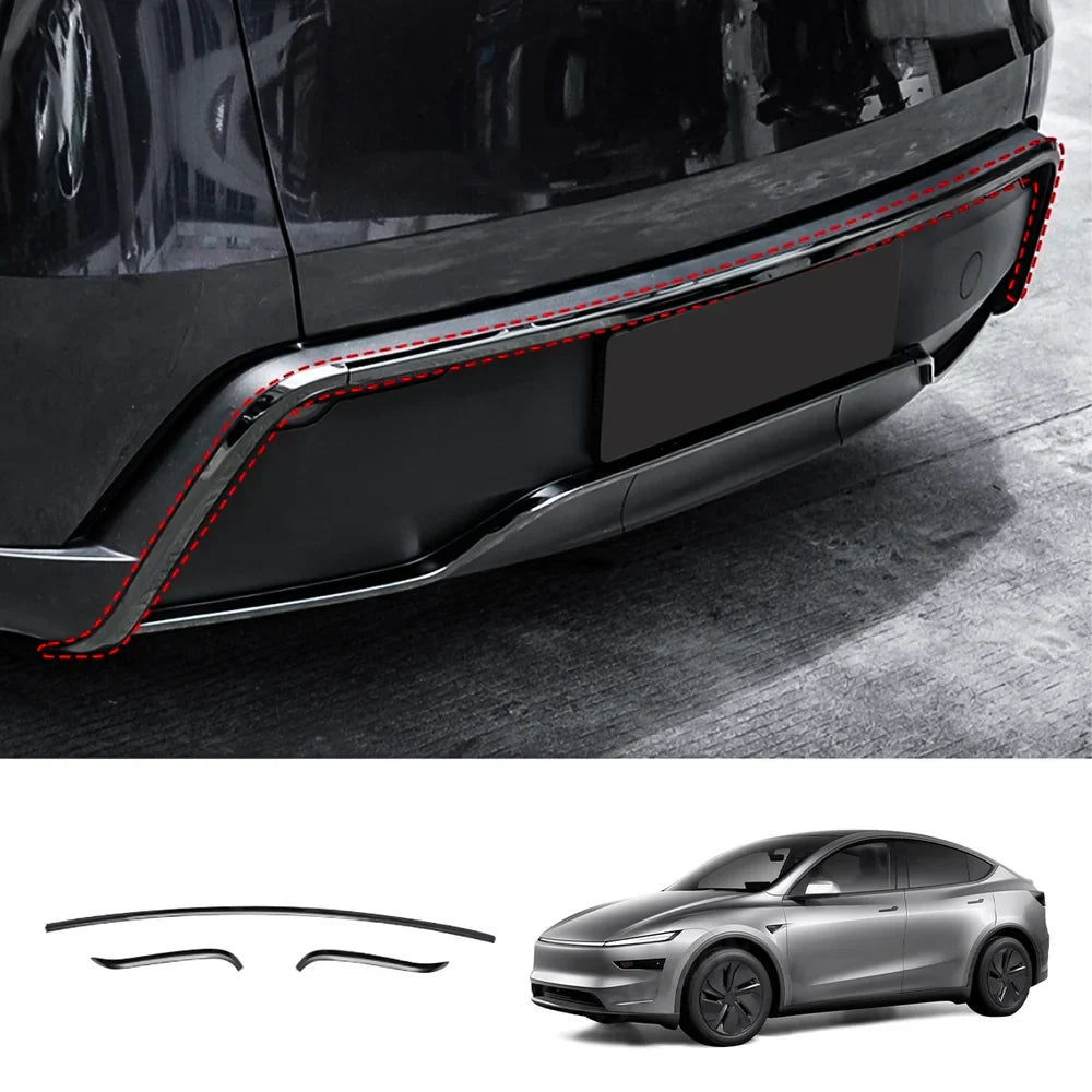 Tesla Model Y Juniper 2025+ Stainless Steel Bumper Guard Set - Front and Rear Protection Trim Kit - Evooor