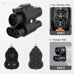 CCS2 차량 충전기에서 CCS1 전기차 어댑터로 고속 충전용