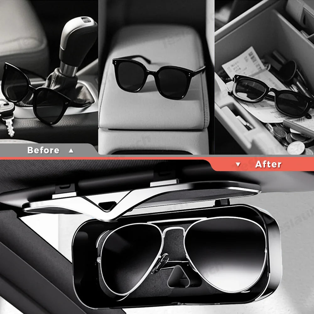 Universal Car Sun Visor Organizer for Glasses - Fits All Car Models - Evooor