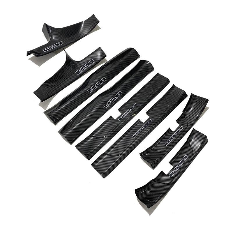 Tesla Model 3 Stainless Steel Door Entry Guard Kick Plate Protector Kit - Evooor