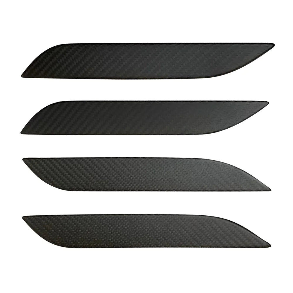 Enhanced Model S Carbon Fiber Door Handle Covers - 4-Piece Set for 2012-2020 Models