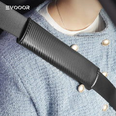 Premium Carbon Fiber Design Car Seat Belt Shoulder Pad - Universally Compatible with Every Vehicle