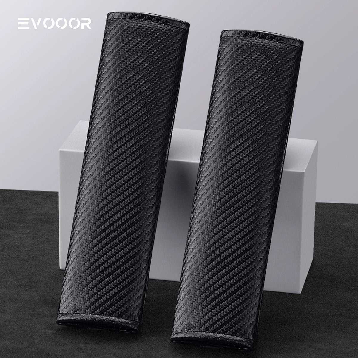 Premium Carbon Fiber Design Car Seat Belt Shoulder Pad - Universally Compatible with Every Vehicle