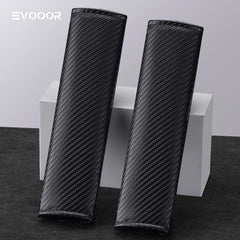 Premium Carbon Fiber Design Car Seat Belt Shoulder Pad - Universally Compatible with Every Vehicle