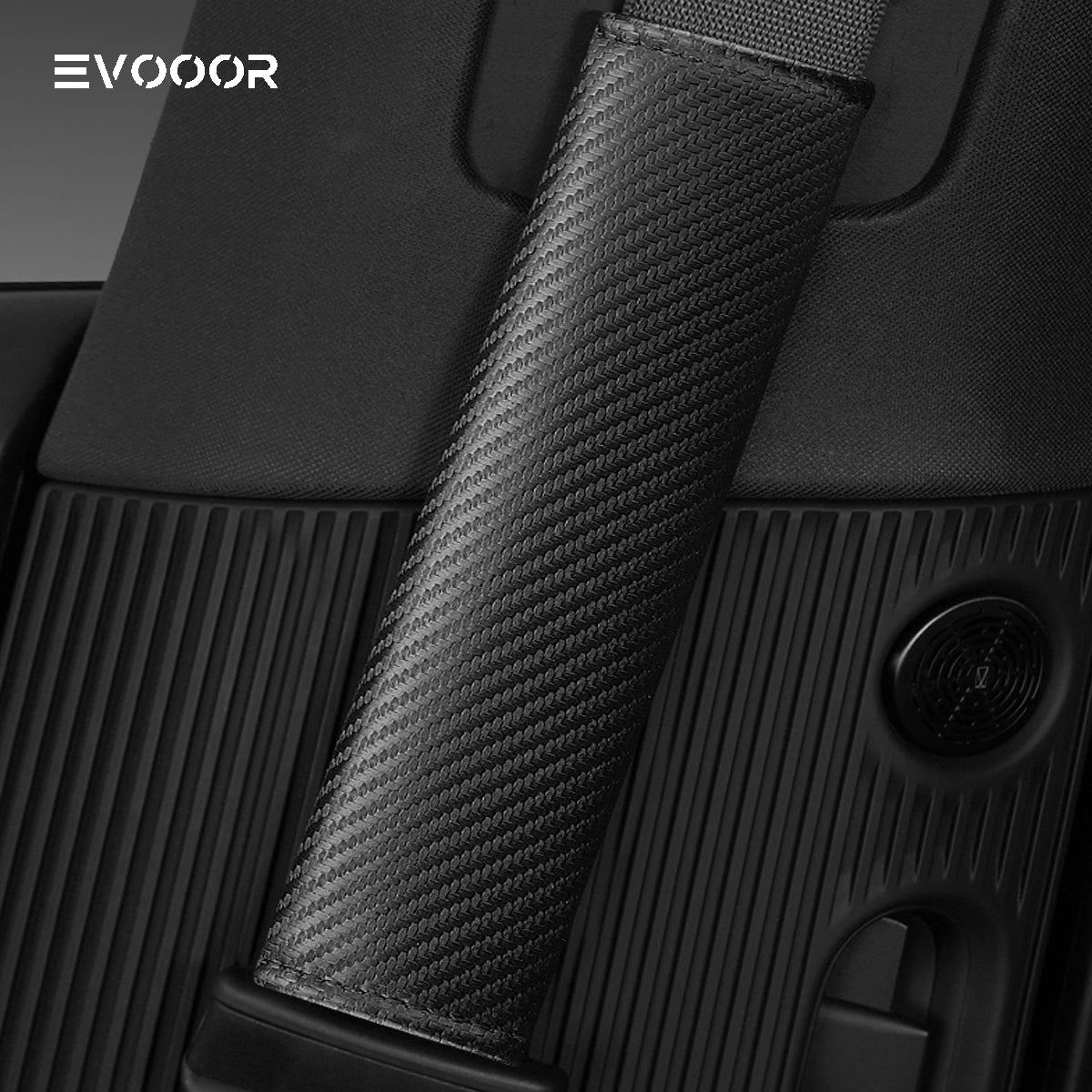 Premium Carbon Fiber Design Car Seat Belt Shoulder Pad - Universally Compatible with Every Vehicle