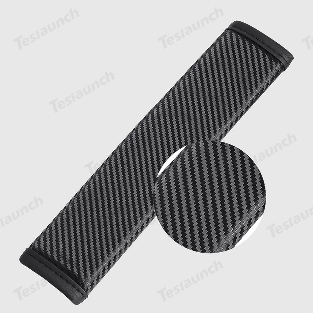 Premium Carbon Fiber Design Car Seat Belt Shoulder Pad - Universally Compatible with Every Vehicle - Evooor