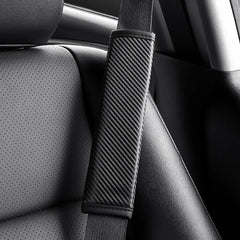Premium Carbon Fiber Design Car Seat Belt Shoulder Pad - Universally Compatible with Every Vehicle - Evooor