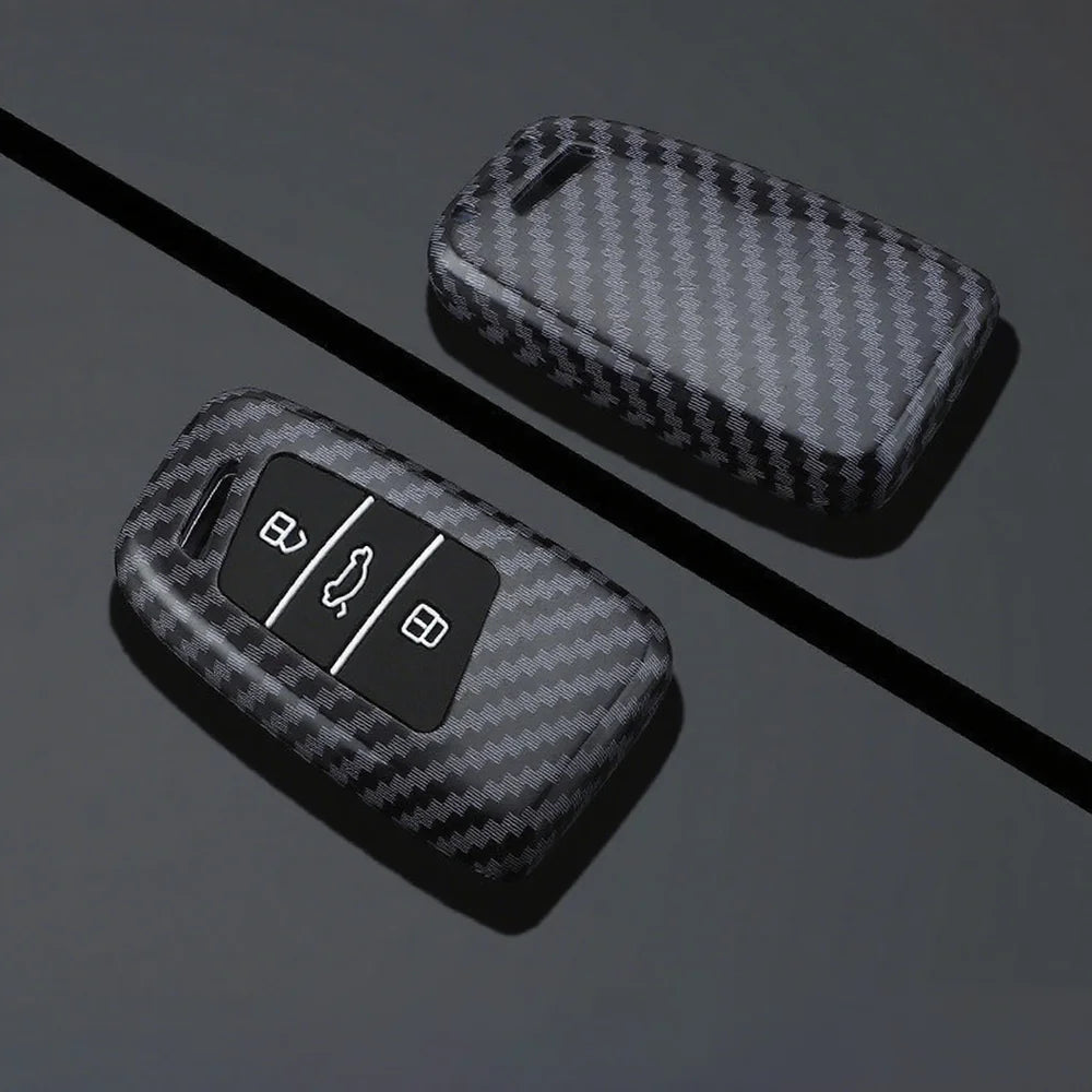 ABS Carbon Fiber Texture Car Key Case Cover For VW ID.3 2025 - Evooor