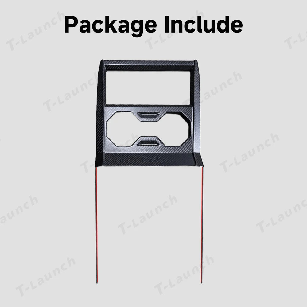  [Fibre de carbone véritable]  Garniture de panneau de porte-gobelet de console centrale pour Cybertruck