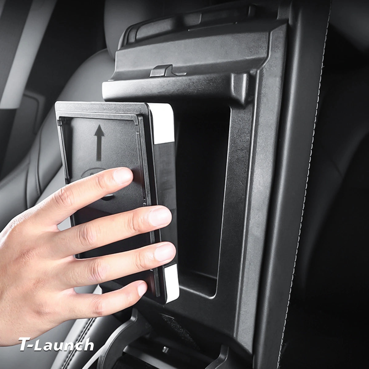 Boîte de rangement cachée pour accoudoir de voiture Modèle 3/Y pour Tesla (2017-2023)