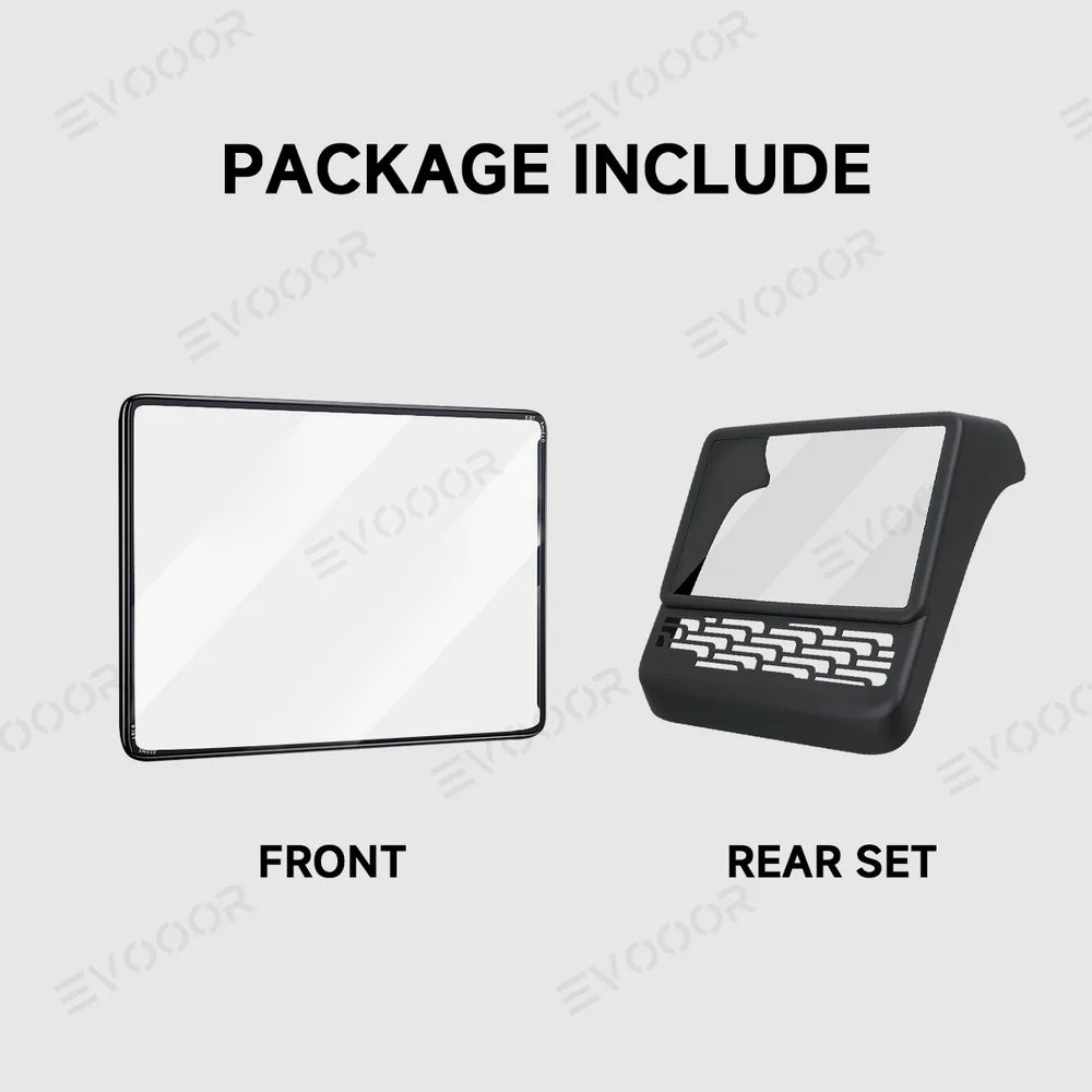 All-in-One Central Screen Tempered Glass & Frame Cover for Tesla Model Y Juniper 2025+