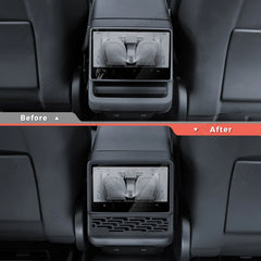 All-in-One Central Screen Tempered Glass & Frame Cover for Tesla Model Y Juniper 2025+