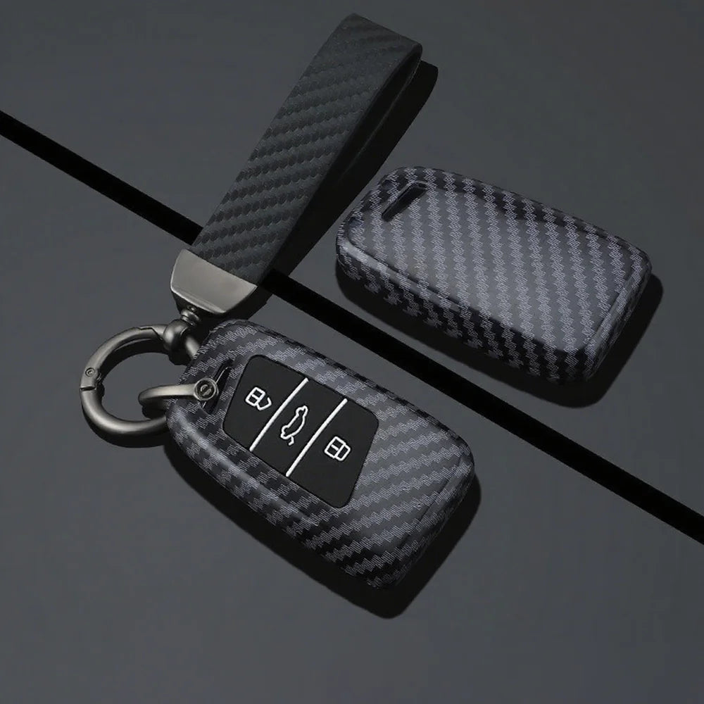 ABS Carbon Fiber Texture Car Key Case Cover For VW ID.3 2025 - Evooor